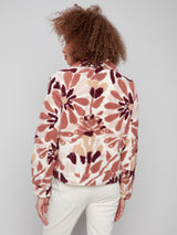 Charlie B Sherpa Flocked Fleece Short Jacket | Cabernet