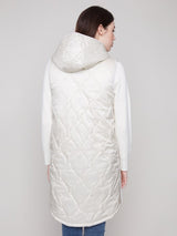 Charlie B Pearlized Long Vest | Champagne