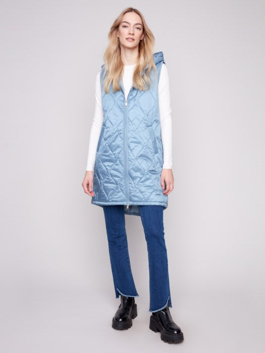 Charlie B Pearlized Long Vest | Oxford