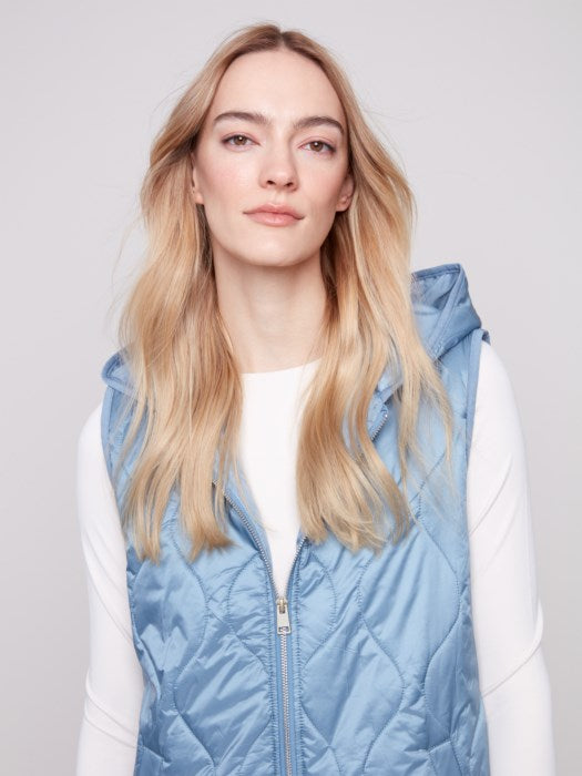 Charlie B Pearlized Long Vest | Oxford
