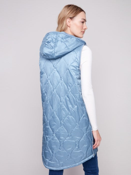 Charlie B Pearlized Long Vest | Oxford