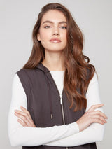 Charlie B Soft Scuba Long Vest | Mocha