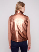 Charlie B Metallic Short Vest| Copper