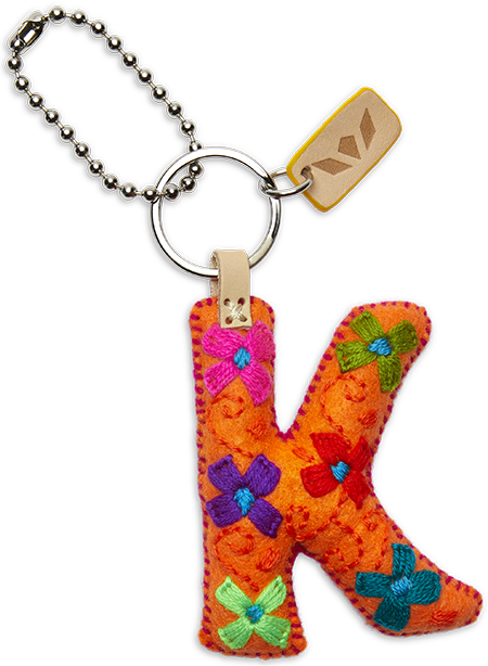 Consuela Orange Felt Charm K