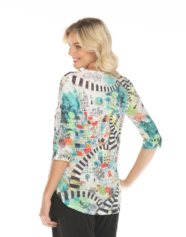 Inoah Sunday Stroll Crinkle Burnout Top