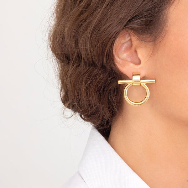 CXC Omega Earrings | Gold