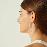 CXC Oribt Hoop Earrings | Silver