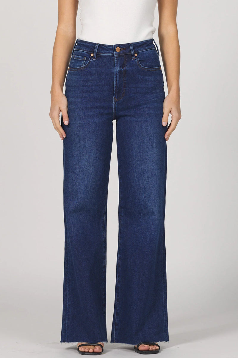 Dear John Denim Fiona High Rise, Full Cut Off Hem | Dark Knight