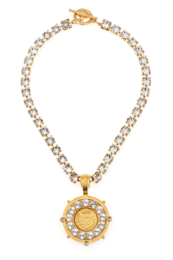 French Kande Colette Necklace – Austrian Crystal Gold