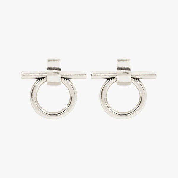 CXC Omega Earrings | Silver