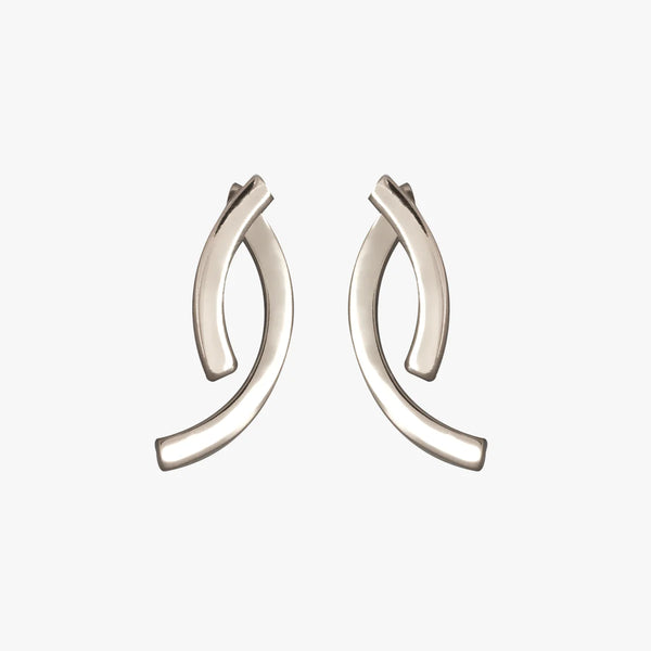 CXC Check Earrings| Silver