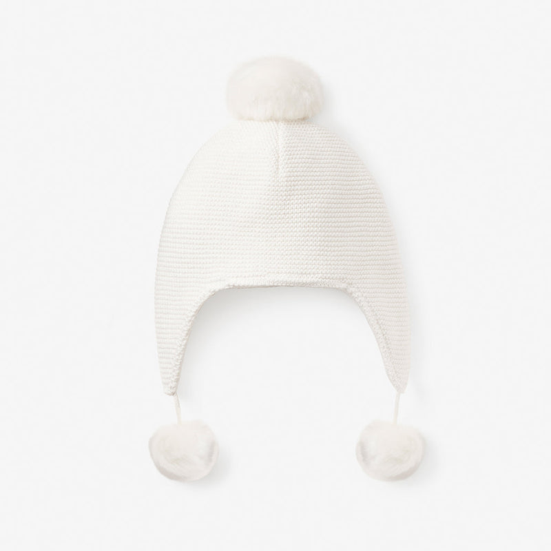 Elegant Baby Sofia & Finn White Pom Pom Baby Hat