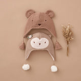 Elegant Baby Owl Aviator Knit Baby Hat