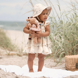 Elegant Baby Seaside Safari Organic Muslin Smocked Dress w/ Bloomer