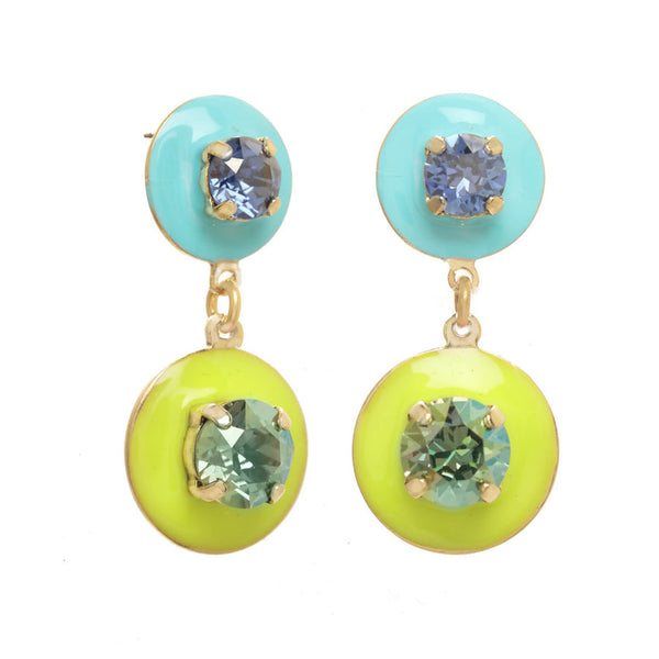 TOVA Janie Il Earrings in Turquoise / Yellow
