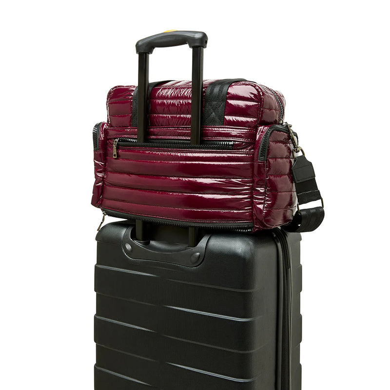 Think Royln Voyager Travel Bag | Glossy Deep Burgundy