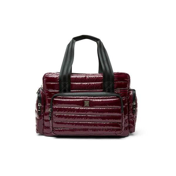 Think Royln Voyager Travel Bag | Glossy Deep Burgundy
