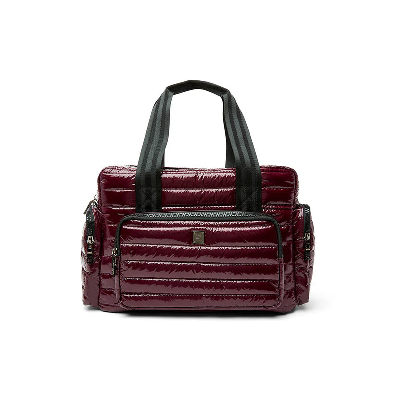 Think Royln Voyager Travel Bag | Glossy Deep Burgundy