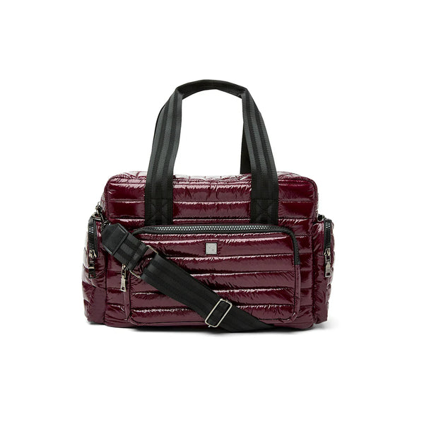 Think Royln Voyager Travel Bag | Glossy Deep Burgundy