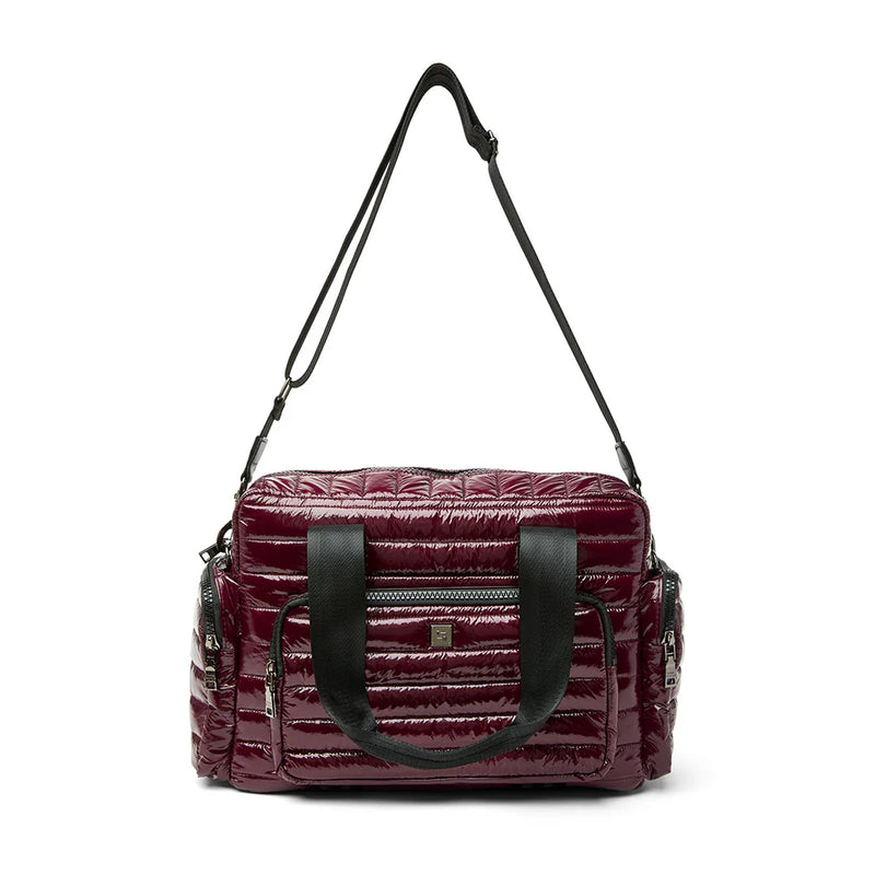 Think Royln Voyager Travel Bag | Glossy Deep Burgundy