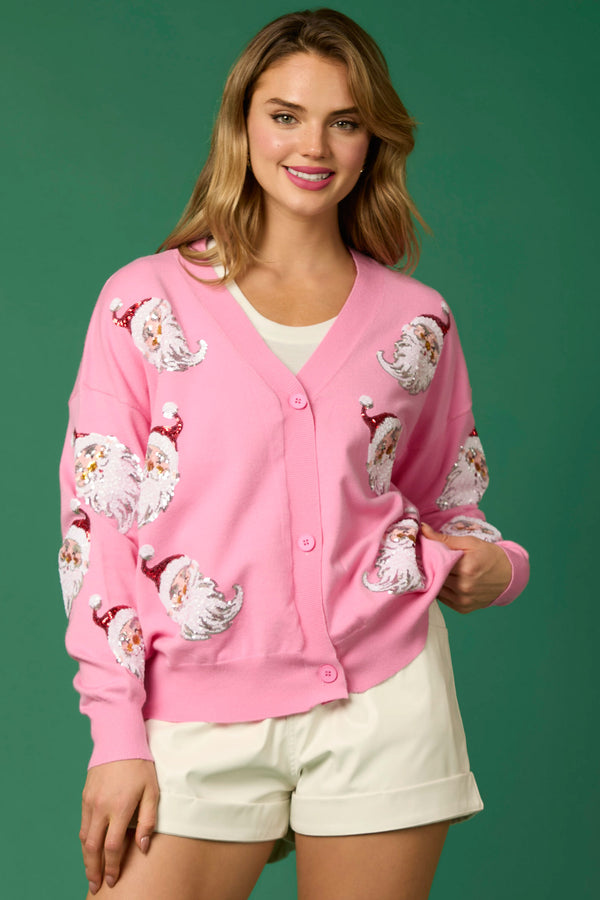 Fantastic Fawn Oversized Cardigan-Pink