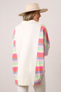 Fantastic Fawn Color Block Loose Fit Sweatshirt Ivory/Multi