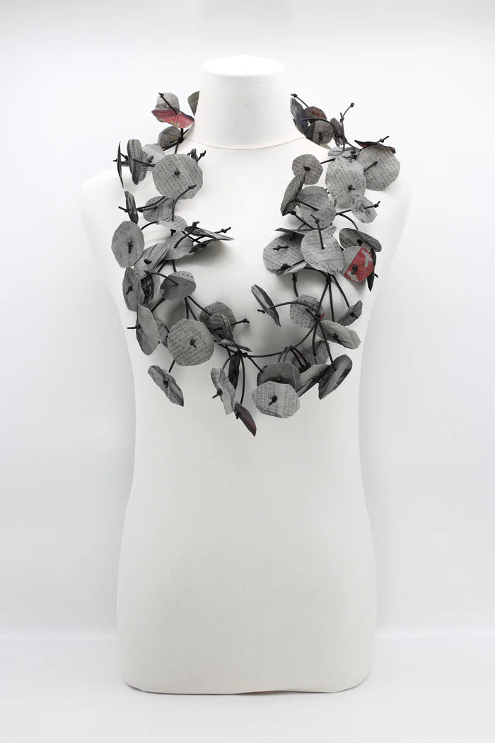 Kozan Jianhui Recycled Paper Orchids Necklace-Tabloid