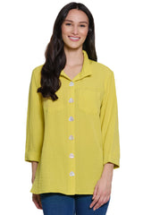 John Mark Solid Camp Shirt - Citron