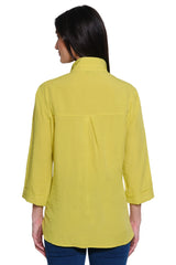 John Mark Solid Camp Shirt - Citron