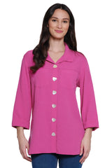 John Mark Solid Camp Shirt - Fuchsia