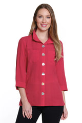 John Mark Solid Camp Shirt - Red