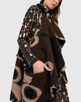 Alembika Piped Cozy Draped Vest | Floral