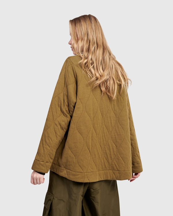 Alembika Urban Parcel Quilted Jacket | Khaki