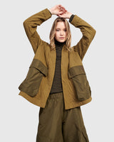 Alembika Urban Parcel Quilted Jacket | Khaki