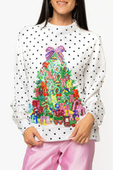 Queen of Sparkles Christmas Tree Mockneck Sweatshirt