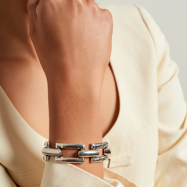 CXC Argamel Shackle Bracelet | Silver
