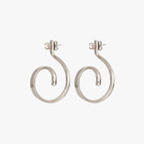 CXC Curl Hoop Earrings | Silver
