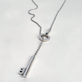 CXC Key Sliding Necklace | Silver