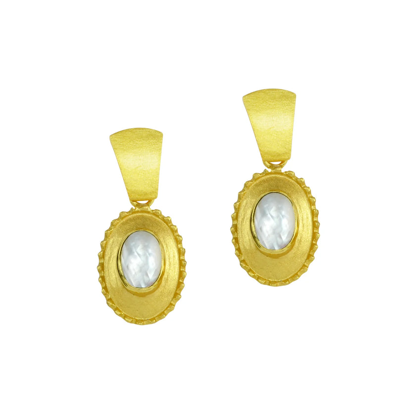 Betty Carré Medalita Earring Mother of Pearl