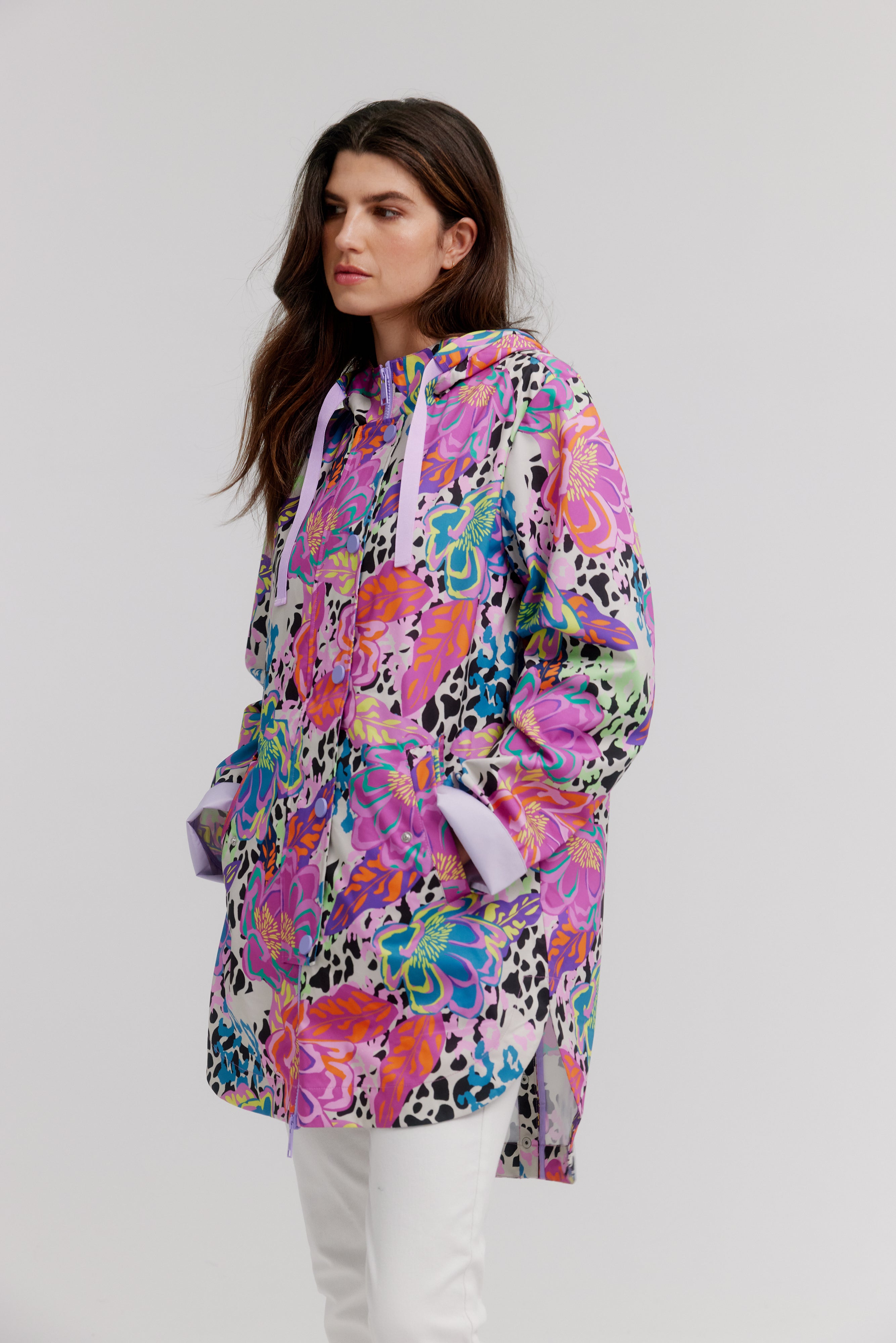 Nikki Jones Packable Raincoat Electric Floral – Fashion House