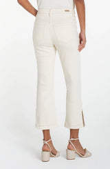 Liverpool Hannah Crop Flare with Tulip Hem  | Desert Dune