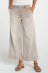 Liverpool The Weekender Crop Wide Leg | Antique Khaki