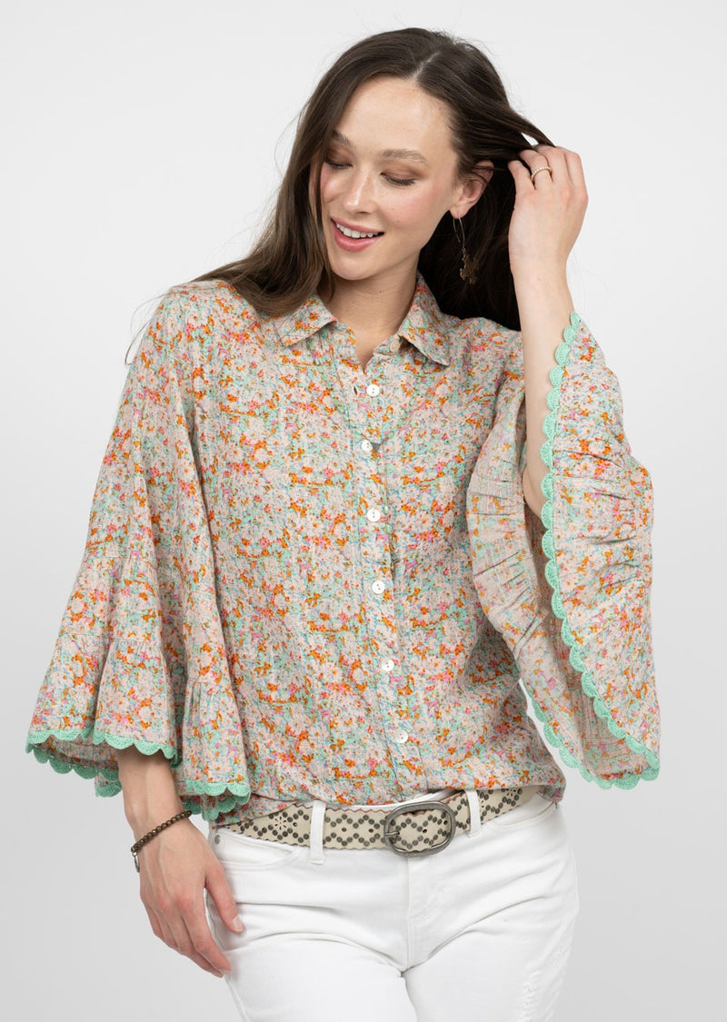 Ivy Jane Sister Mary Luz Shirt | Coral Floral