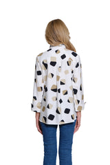 Multiples Button-Front Printed Woven Shirt | Multi