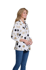 Multiples Button-Front Printed Woven Shirt | Multi