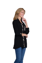 Multiples Roll-Tab Sleeve Woven Shirt | Multi