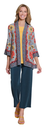 Multiples Banded Open Front Jacket | Multi