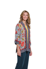 Multiples Banded Open Front Jacket | Multi