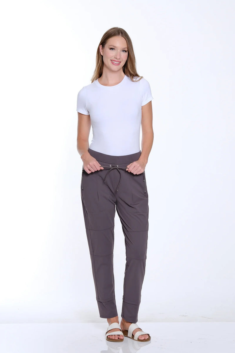 Multiples Slimsation® Drawstring Jogger | Mid Grey