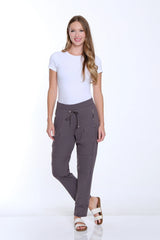 Multiples Slimsation® Drawstring Jogger | Mid Grey
